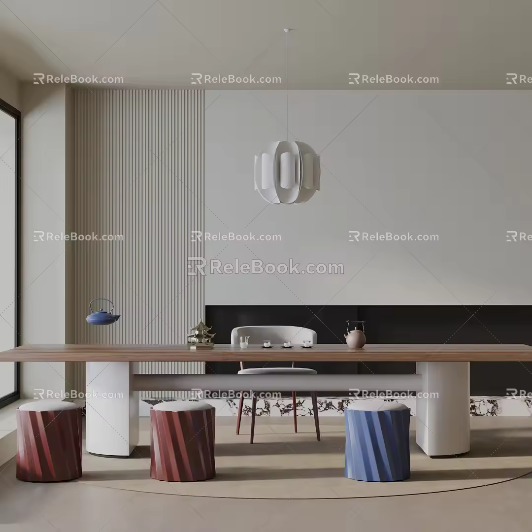 Modern table combination 3d model