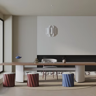 Modern table combination 3d model