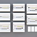 White Industrial Control Panels With Multiple Units And Internal Component Layouts 3d model