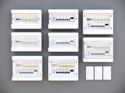 Modern electric box 3d model