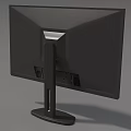 Modern Black Desktop Computer Monitor With Sleek Design And Stable Base