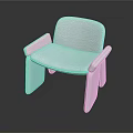 Modern White Upholstered Chair With Armrests Sleek Lines And Minimalist Design