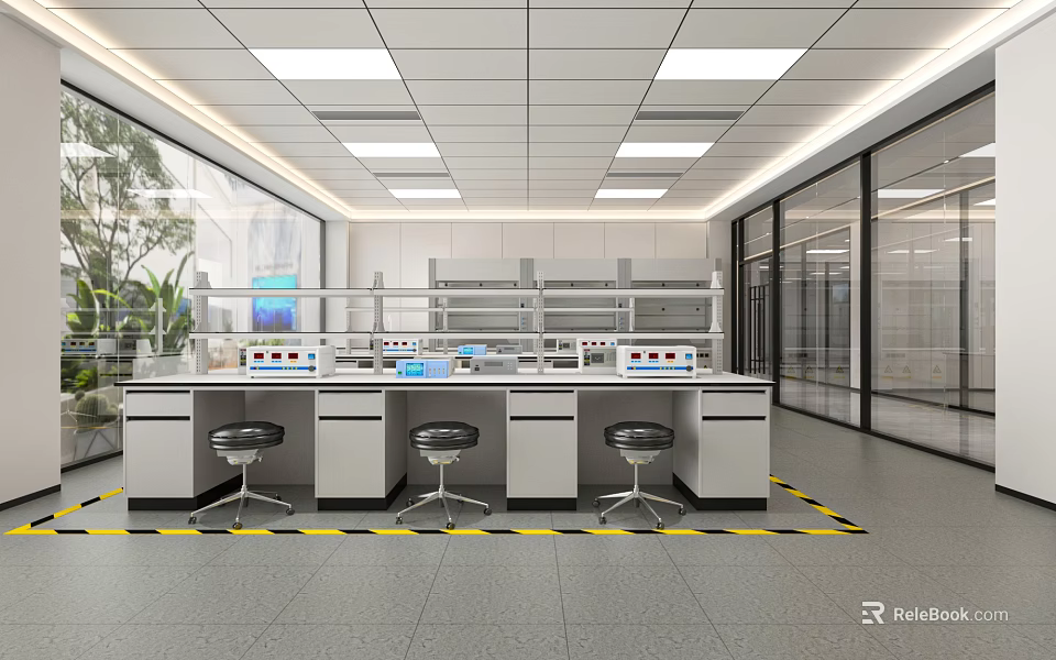 Modern Open Kitchen With Stylish Wine Rack And Contemporary Storage Design 3d model 