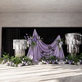 757 MM purple welcome area wedding 3d model