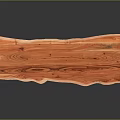 Modern Minimalist Long Table With Red Wooden Tabletop Natural Grain And Black Metal Legs