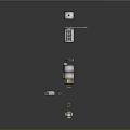 Various Industrial Mechanical Parts Including Cans Valves And Fittings On Gray Background