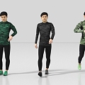 Sports People Running People Exercise Fitness 3d model