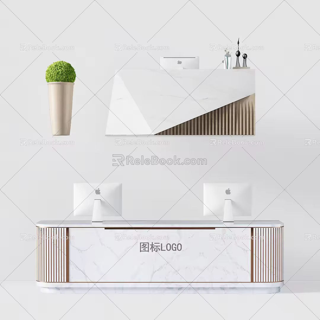 Modern Reception Desk Reception Desk 3d model