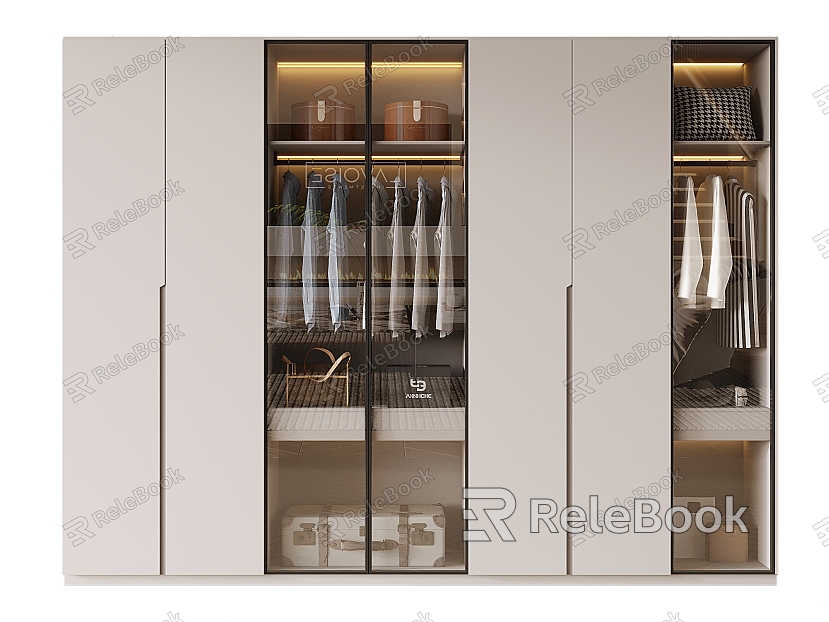 Light Luxury Wardrobe Decorative Cabinet model