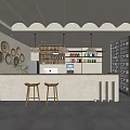The front desk of the teahouse 3d model