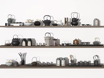 New Chinese Tea Set 3d model