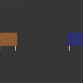 Modern Colorful Sofas In Black Blue Orange With Decorative Pillows And Metal Legs