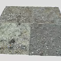 Various Textured Ground Samples With Gravel Soil And Different Color Sections 3d model