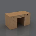 Dual Office Desks With Wooden Top White Drawers And Computer Monitors