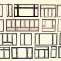 New Chinese-style window casement window floor-to-ceiling window antique window lattice window bay window retro folding window 3d model