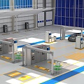 Electric vehicle inspection production line 3d model