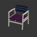 Stylish Modern Leisure Chair With White Frame Black Slatted Seat And Armrests