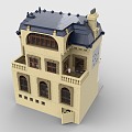 Lego toy building blocks villa house construction 3d model