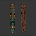 Modern And Old Rusty Water Transport Vessels With Contrasting Colors And Features