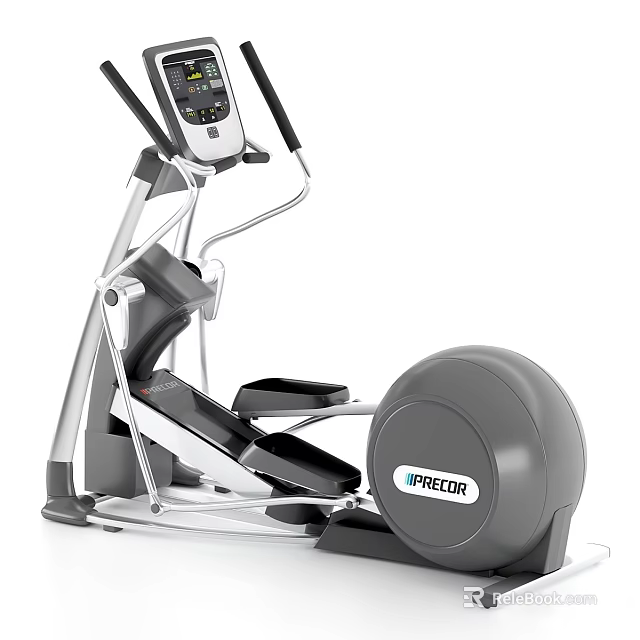 Precor Elliptical Trainer Fitness Equipment With Modern Console Display For Training 3d model 