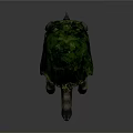 Realistic Green Shell Turtle Model With Textured Surface On Gray Background