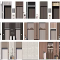 Modern Elevator Facade Designs With Various Styles And Decorative Elements 3d model