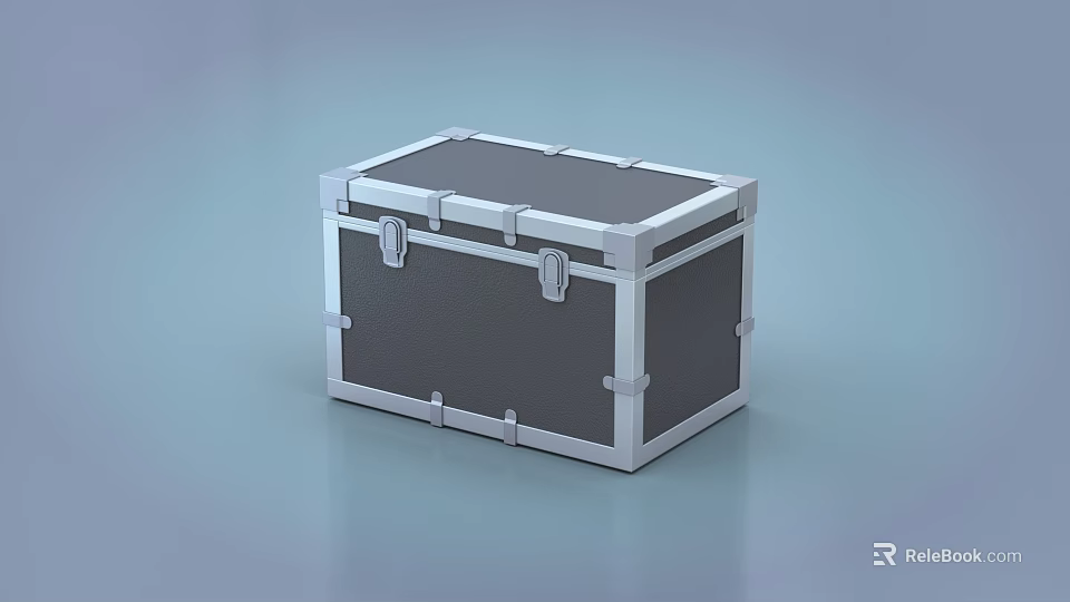 Industrial Equipment Heavy Duty Metal Storage Box Featuring Steel Frame And Secure Locking Mechanism 3d model 
