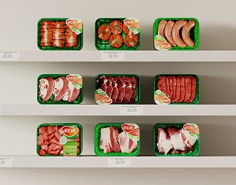 Food Meat Fresh-keeping Box Fresh Meat 3d model