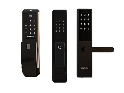 Fingerprint lock password lock anti-theft door lock smart lock electronic lock door handle model