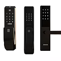 Fingerprint lock password lock anti-theft door lock smart lock electronic lock door handle 3d model