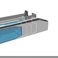 Underwater Weightless Training Capsule With Glass Structure And Person Training Inside