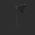 Professional Black Studio Lightbox With Tripod Stand And Red Indicator For Photography 3d model