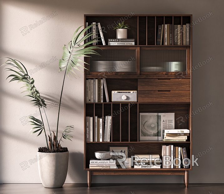 Quiet bookcase bookcase combination model