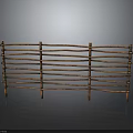 Natural Bamboo Fence Structure With Woven Design And Rustic Garden Appeal