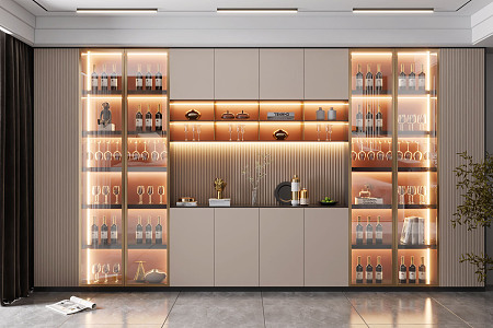 Modern Wine Cabinet 3d model