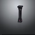 Detailed Automotive Part Featuring Cylindrical Shape Textured Design And Red Light Accents