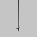 Medieval Sword With Wooden Hilt And Metal Blade Featuring Crossguard Design