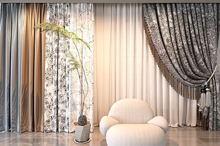 Curtains 3d model