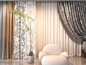 Curtains 3d model