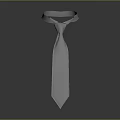 Elegant White Tie Sculpture Carving Artwork With Dark Gradient Background Design 3d model