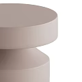 Modern Minimalist Side Tables with Stacked Cylinder Design in Pastel Pink Black and Beige