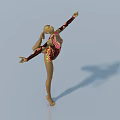The picture mainly shows a gymnast doing a difficult movement, which has no connection with "side-hung door". Therefore, it is impossible to generate an English title with "side-hung door" as the main body based on the picture information.