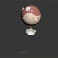 Cartoon Fish Shaped White Equipment With Connecting Wire And Green Mat