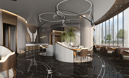 Modern Restaurant 3d model