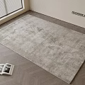 Light Gray Square Soft Plush Rug For Wooden Floor Home Living Room