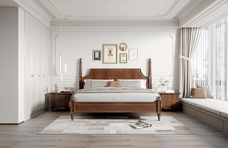 American Bedroom 3d model