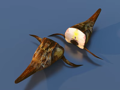 Sliced Water Chestnuts With Brown Outer Skin And White Flesh Yellow Center 3d model