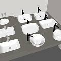 Modern wash basin wash basin counter basin under counter basin 3d model