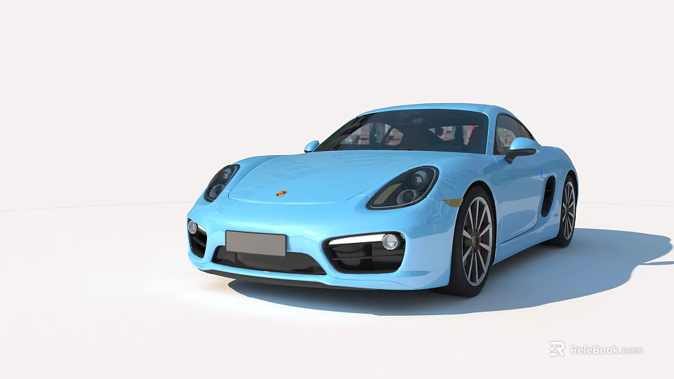 Blue Sports Car With Sleek Modern Design And Aerodynamic Body Shape 3d model 