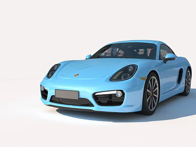Blue Sports Car With Sleek Modern Design And Aerodynamic Body Shape 3d model